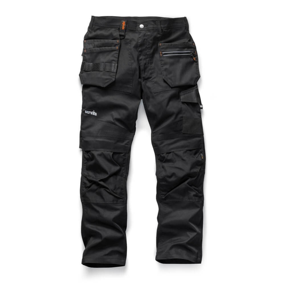 Trade Flex Work Pants with Holster - Black - Size 32 Regular Leg