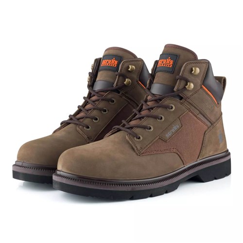 brown work boots