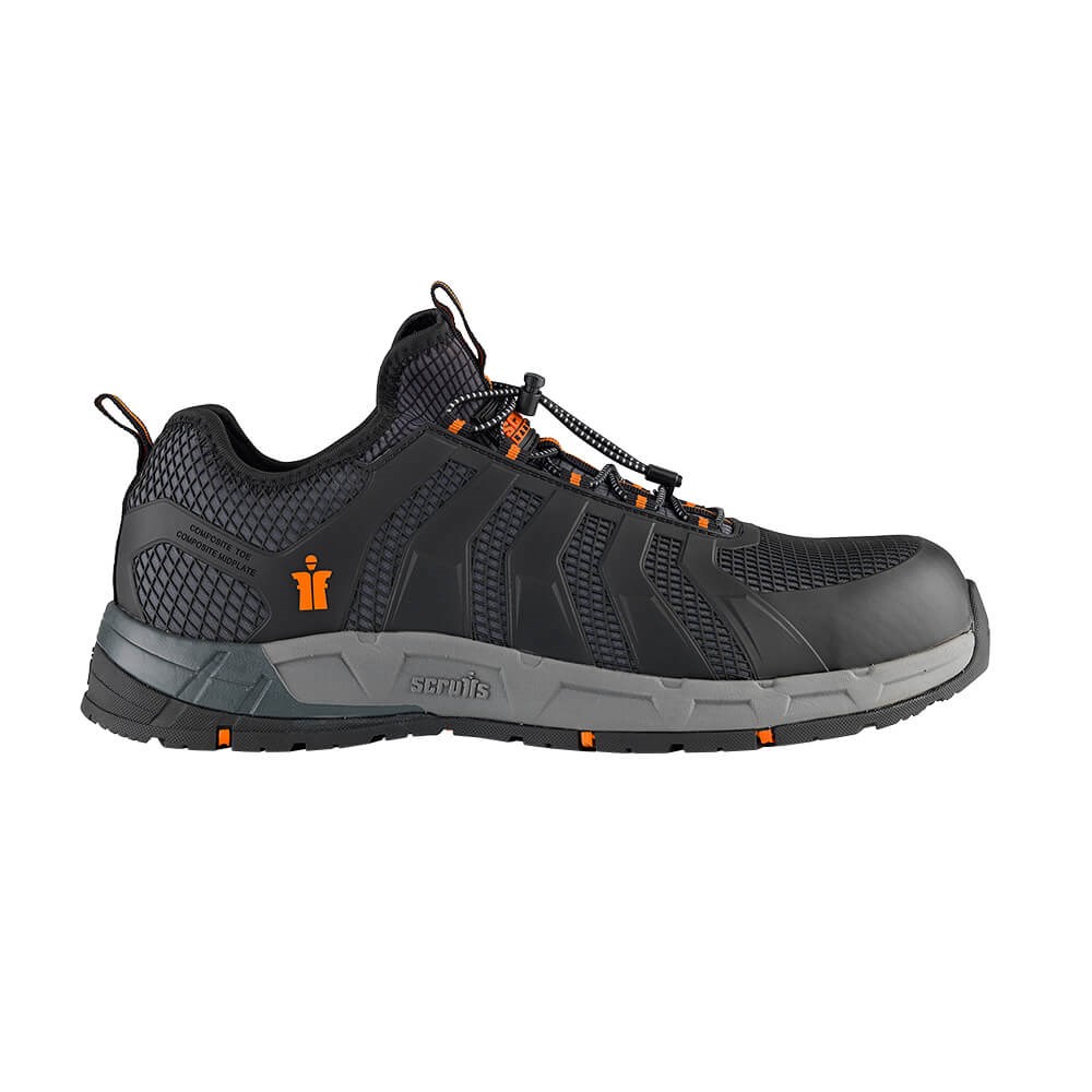 Scruffs Argon Safety Trainers | S1P SRC Rated Work Shoes | Black 12 UK ...